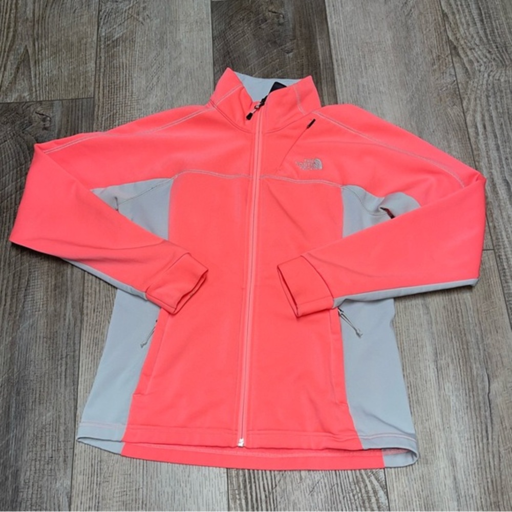 The North Face gray pink fleece lined performance  jacket coat Med